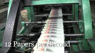 Newspaper printing press at work [upl. by Cosetta212]