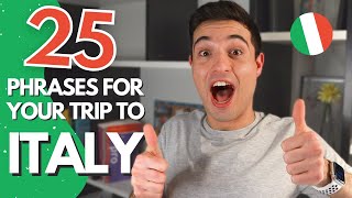 Italian Phrases To TRAVEL TOP 25 Phrases You Need in Italian [upl. by Yarised]