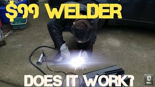 99 125 amp welder Worth it new 90 a Harbor freight 120v budget welding review Chicago electric [upl. by Sirrom402]