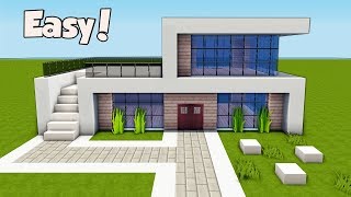 Minecraft How To Build A Small amp Easy Modern House Tutorial 25 [upl. by Aihsined]