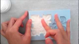 How to use a silicone Mold for fondant  gumpaste  sugar paste using Lacupella Refined Mold [upl. by Sena214]