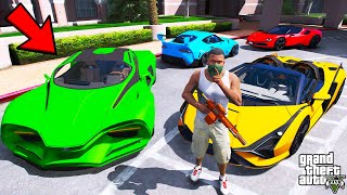 Franklin Stealing Billionaires Secret Sports Cars In GTA 5  SHINCHAN and CHOP [upl. by Eimorej]