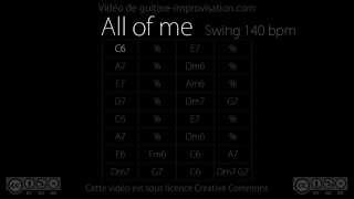 All of Me  Backing Track 140 bpm [upl. by Meakem]