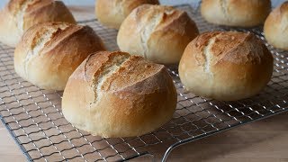 Brötchen Backen Rezept  Baking German Bread Rolls Recipe  ENG SUBS [upl. by Noeled]