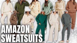 HUGE Sweatsuit Loungewear TryOn Haul amp Review from Amazon [upl. by Myrlene842]