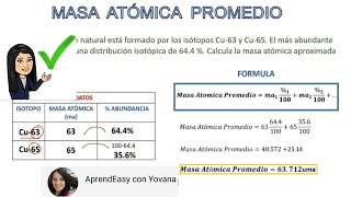 Masa Atómica Promedio FÁCIL [upl. by Oiracam]