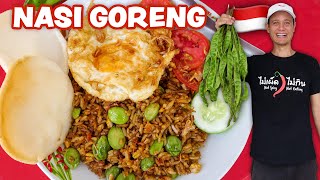 Indonesian Street Food 🇮🇩 NASI GORENG RECIPE  Fried Rice  Street Food at Home Ep 3 [upl. by Bertilla]