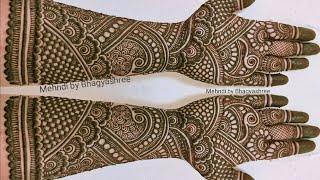 EASY DULHAN MEHENDI DESIGNS FOR FULL HANDS  WEDDING MEHNDI DESIGNS  BRIDAL HENNA MEHNDI DESIGNS [upl. by Leikeze]