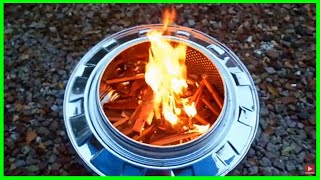 HOW TO MAKE A WASHING MACHINE DRUM FIRE PIT LOG BURNER [upl. by Sollows]