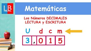 Los Números DECIMALES LECTURA y ESCRITURA ✔👩‍🏫 PRIMARIA [upl. by Lathrope]