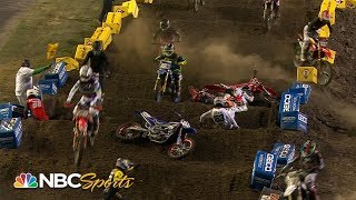 Worst crashes from Supercross Round 10 in Daytona  Motorsports on NBC [upl. by Nbi]