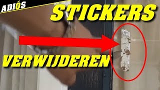 TIPS OM STICKERS EN PLAKBAND TE VERWIJDEREN HOE DOE JE DAT HOW TO REMOVE DOUBLE SIDED STICKY TAPE [upl. by Enylhsa]