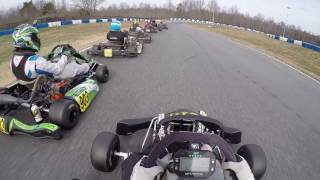 2017 GoPro Motorplex Karting Challange Round 1 Briggs LO206 Senior PreFinal [upl. by Aihsikal]