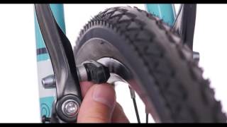 V Brake Cable Install and Pad Adjustment [upl. by Leumas]