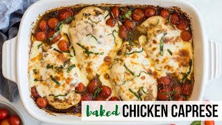 EASY Baked Chicken Caprese made in one pan  The Recipe Rebel [upl. by Aniweta64]