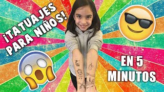 ¡Cómo hacer TATUAJES caseros para NIÑOS y NIÑAS fácil y rápido [upl. by Aissert784]