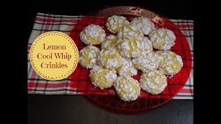 Lemon Cool Whip Crinkles Cake Mix Cookie Recipe [upl. by Annais]