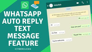 Whatsapp Auto Reply Text Message Feature HD [upl. by Kolnick]