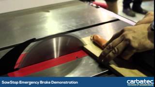 SawStop Emergency Brake Demo [upl. by Leggett]