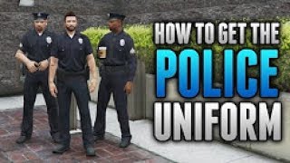 GTA 5 HOW TO GET THE POLICE UNIFROM STORY MODE  GTA 5 police uniform [upl. by Ahsinehs]