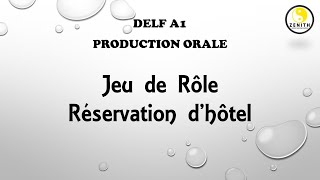 Jeu de Rôle  Conversation to Book a Hotel Room in French  DELF A1  Production Orale [upl. by Asseram]