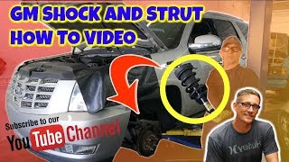 Replacing GM SUVs Electronic AutoRide Front Shock Strut Cadillac Escalade front strut Repair [upl. by Miahc637]