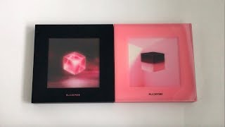 ♡Unboxing BLACKPINK 블랙핑크 1st Mini Album Square Up 스퀘어업 Black amp Pink Ver♡ [upl. by Schrick]