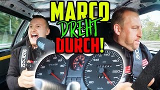 Mit 3BAR über die AUTOBAHN  Audi Coupé 5Zylinder TURBO  Marco geht ans LIMIT [upl. by Introc]