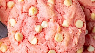 Strawberry Cake Mix Cookies [upl. by Eynenihc]