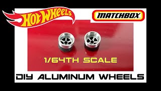 DIY Custom Bespoke 164th Scale Aluminum Wheels amp Tires for HotWheels Matchbox and Diecast builds [upl. by Dualc]