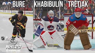 NHL 20  Pavel Bure Nikolai Khabibulin amp Vladislav Tretiak Create Player Gameplay [upl. by Iramaj]