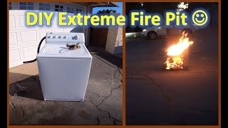 DIY Washing Machine Washer Fire Pit  Outdoor [upl. by Auqenahc]