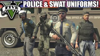 GTA V  New Law Enforcement Uniforms Custom SWAT amp Police Outfits  Diamond Casino Heist Update [upl. by Rennoc]