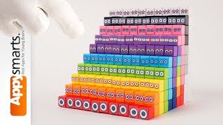 Building Numberblocks 10  100 by tens from magnetic cubes crafts for kids [upl. by Fianna]