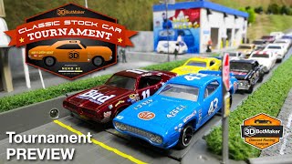 Classic Stock Car Tournament Preview  Custom Diecast NASCAR [upl. by Pacifa]