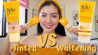 Belo Tinted VS Whitening Sunscreen Wear Test  Review [upl. by Gilligan345]