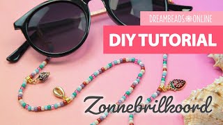 Zonnebril koord maken met kralen en bedels  DIY sieraden maken ★ Dreambeads Online [upl. by Efthim839]