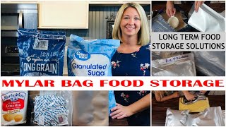 USING MYLAR BAGS FOR LONG TERM FOOD STORAGE OF DRY GOODS [upl. by Refannej442]