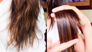 TRATAMIENTO CASERO PARA EL CABELLO SECO Y MALTRATADO CABELLO SIN FRIZZ Y SIN PUNTAS ABIERTAS [upl. by Hapte]