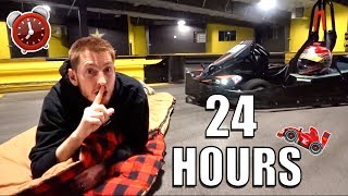 24 HOUR OVERNIGHT CHALLENGE IN GO KART TRACK [upl. by Eimor804]