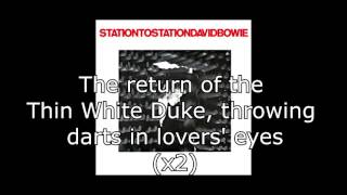 Station to Station  David Bowie  Lyrics [upl. by Elocen]