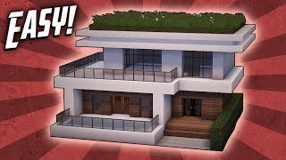 Minecraft How To Build A Small Modern House Tutorial 15 [upl. by Nahgiem350]