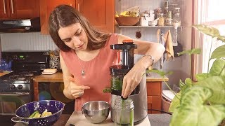 Hurom Elite Slow Juicer How to Use amp Recipe [upl. by Jahn]