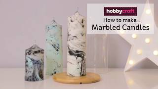 How to Make Marbled Candles  Hobbycraft [upl. by Nira]