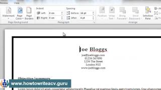 How to add a border to your résumé in Microsoft Word 2010 [upl. by Noiztneb423]