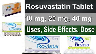 Rosuvastatin tablet  Rosuvastatin tablet ip 10 mg 20 mg 40 tablet  uses side effects Dosage [upl. by Ellenahc473]