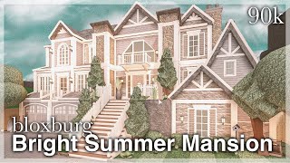 Bloxburg  Bright Summer Mansion Speedbuild exterior  No Large Plot [upl. by Chemaram465]