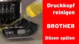 Brother Drucker Druckkopf Reinigung Düsen reinigen [upl. by Isola]