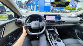 New Citroen C5 X Plugin Hybrid Test Drive POV 2023 [upl. by Esiuolyram]