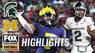 Michigan State Spartans vs Michigan Wolverines Highlights  FOX College Football [upl. by Lari]